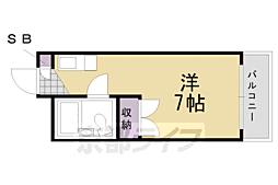 エルモハイツ 2階1Kの間取り