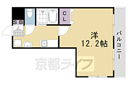桂川ショウエイマンション 3階1Kの間取り