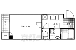JR東海道・山陽本線 京都駅 徒歩10分の賃貸マンション 2階1Kの間取り