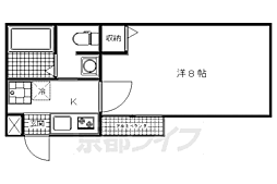 JR東海道・山陽本線 京都駅 徒歩10分の賃貸マンション 3階1Kの間取り