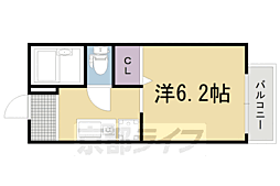 JR東海道・山陽本線 長岡京駅 徒歩7分の賃貸アパート 1階1Kの間取り