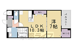 阪急京都本線 西向日駅 3.4kmの賃貸アパート 1階1LDKの間取り