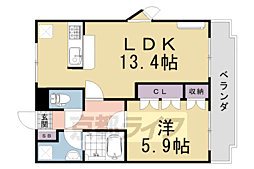 ＰＡＵＬＯＷＮＩＡII 2階1LDKの間取り