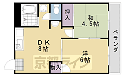 市ノ前ハイツ 3階2DKの間取り
