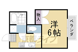 JR東海道・山陽本線 長岡京駅 徒歩7分の賃貸アパート 2階1Kの間取り