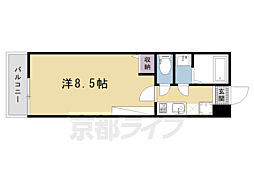 フラッティ谷口園町 302 3階1Kの間取り
