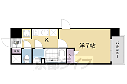 JR東海道・山陽本線 西大路駅 徒歩5分の賃貸マンション 4階1Kの間取り