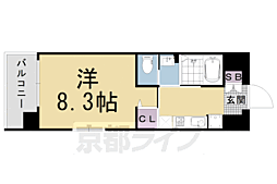 セトル寿 5階1Kの間取り
