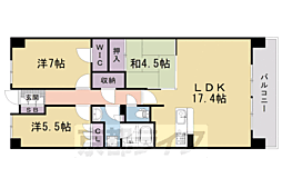 ライオンズ嵯峨天龍寺若宮　西の邸 212 2階3LDKの間取り