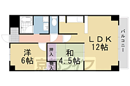 ＱＵＡＫＥ　桂東 1階2LDKの間取り