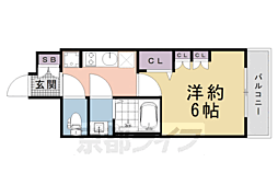 プレサンス十条凛華 1階1Kの間取り
