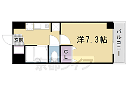 エル・カーサー 6階1Kの間取り