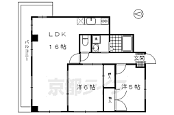 コンフォール 1階2LDKの間取り