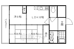 シャトー嵐望I 1階3LDKの間取り