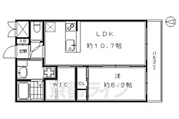 京阪本線 清水五条駅 徒歩7分の賃貸マンション 4階1LDKの間取り