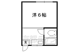 グリーンパレス桂 1Kの間取図画像