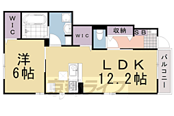 アプローズ明晴II 1階1LDKの間取り