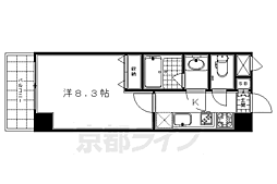 JR東海道・山陽本線 京都駅 徒歩5分の賃貸マンション 5階1Kの間取り