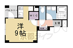 京都市営烏丸線 四条駅 徒歩7分の賃貸マンション 3階1Kの間取り