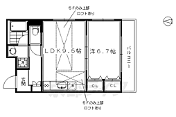 JR東海道・山陽本線 京都駅 徒歩7分の賃貸マンション 3階1LDKの間取り