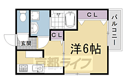 スパイラルII 3階1Kの間取り