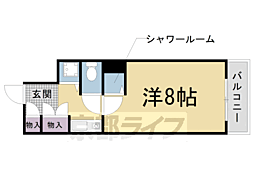 ジョイテル西院 1Kの間取図画像