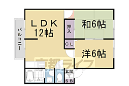 ウィンディア愛宕 2LDKの間取図画像