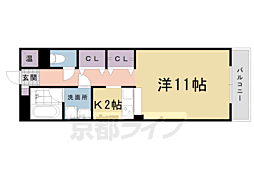ウエストヒル 1Kの間取図画像