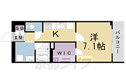 ベラジオ雅び烏丸十条2 1Kの間取図画像