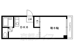 ラヴァリエ 1DKの間取図画像