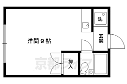 ヴィラメイン 1Kの間取図画像