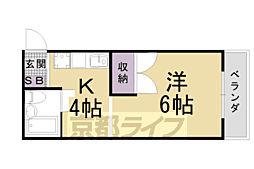 ハイツマウンテン 1Kの間取図画像
