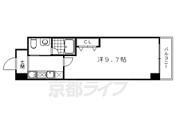 エス・キュート京都下鴨東 1Kの間取図画像