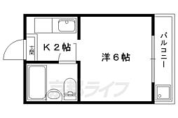 コーポ・よねだ 1Kの間取図画像