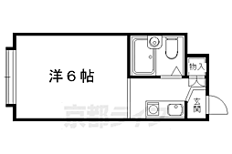 嘉門ハイツ 1Kの間取図画像