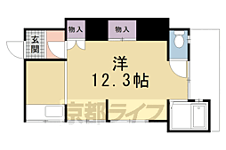 木の実荘 ワンルームの間取図画像