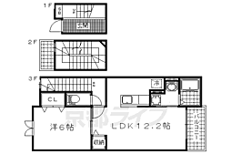 メルシーガーデン坂本 1LDKの間取図画像