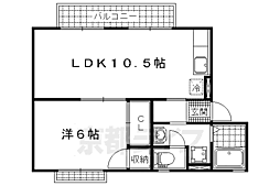 アラサンテコジマ 1LDKの間取図画像