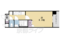 SOLTERRACE京都西大路郁 1Kの間取図画像