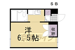 フレグランス桂 1Kの間取図画像