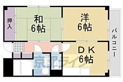 アペルタス 2DKの間取図画像