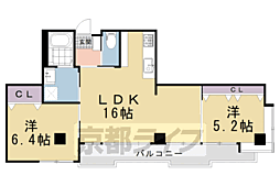 セラヴィー119 2LDKの間取図画像