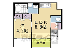 ラトゥール 1LDKの間取図画像