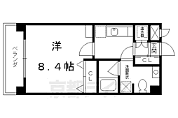 キアーラ御所 1Kの間取図画像