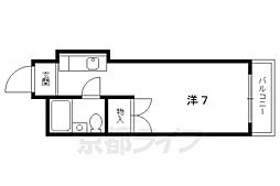 フォーレス鞍馬口 1Kの間取図画像