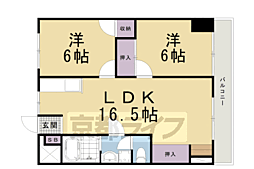 東和ハイツ本館 2LDKの間取図画像