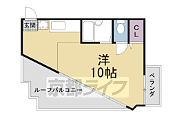 シェルマンション 1Kの間取図画像