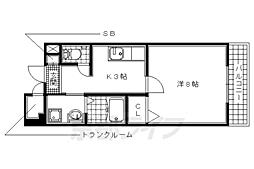 クレール興戸 1Kの間取図画像