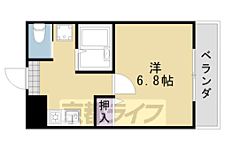 アフターベース樫原 1Kの間取図画像