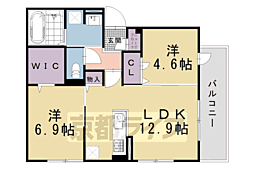 GRAMM松室吾田神町B 2階